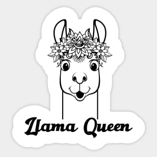 Llama Queen Sticker